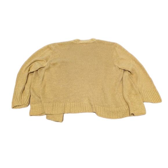 Eileen Fisher Women’s Mustard Yellow Knit Cardigan Sweater, 100% Hemp, Size PM - Picture 4 of 9